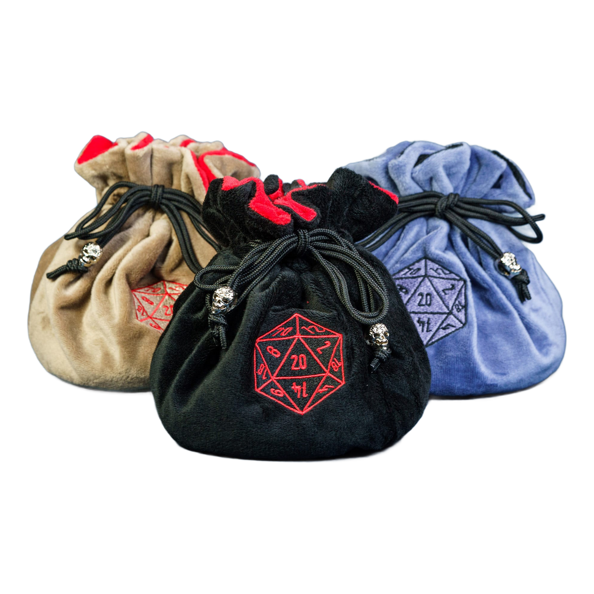 Dobbelstenen Zak met Dice Tray Zwart