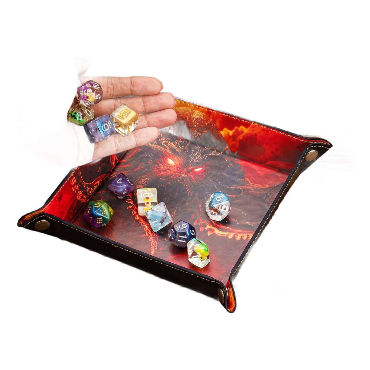 Opvouwbare Dice Tray Monster Rood